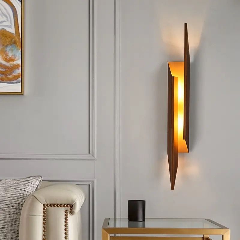 Lampara Pared Bronce Nordico Simple image 3